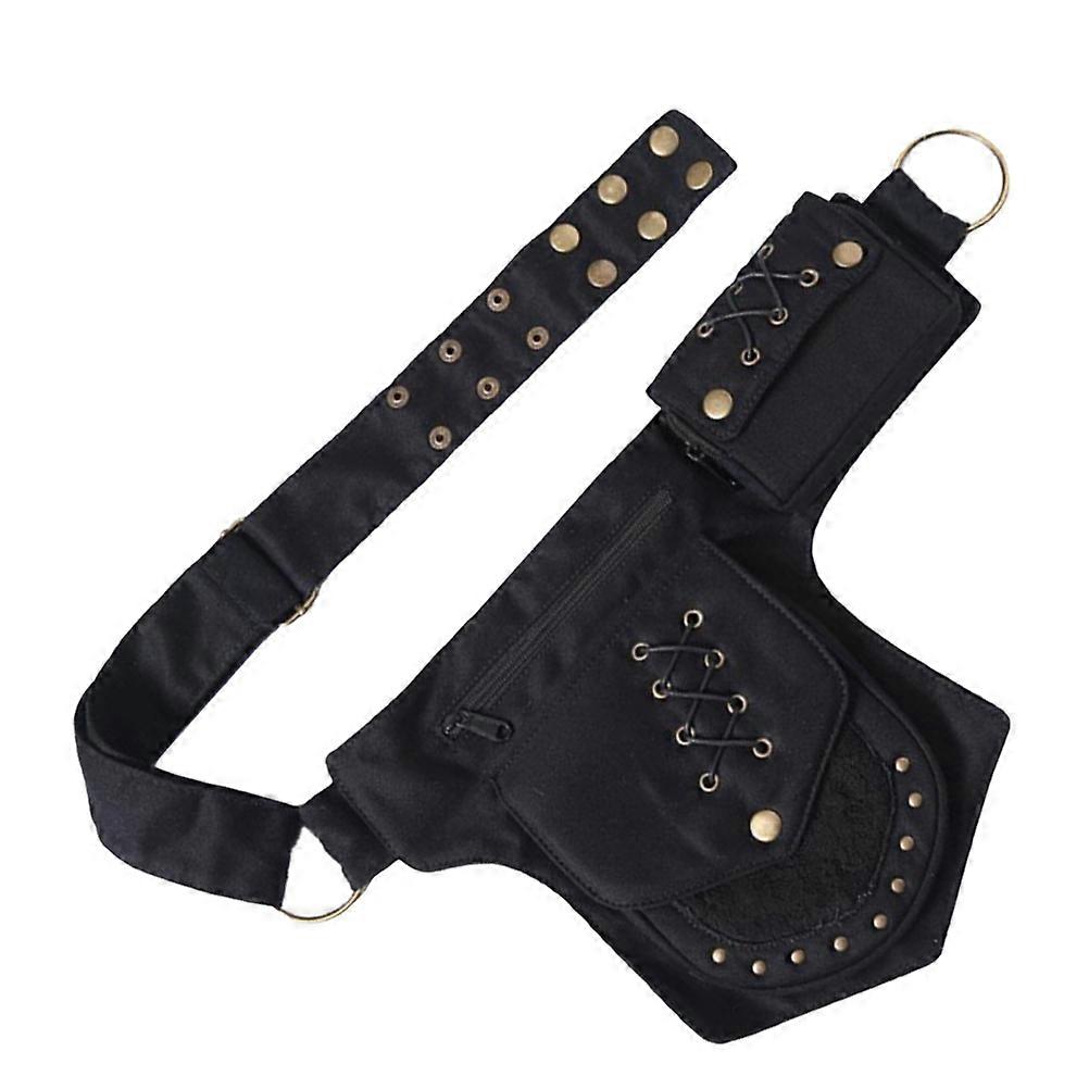 Rectangular Waist Bag For Phone And Cards 1Pack Black For Military Game And Rescue Activities