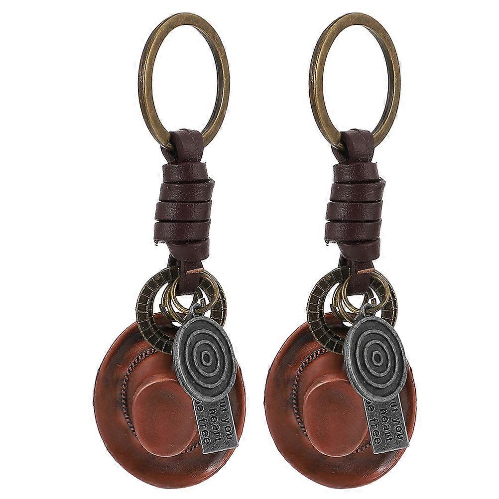 Here's a refined and engaging product description based on the title you provided:
**2pcs Retro Cowboy Hat Keychain – Vintage Style Artificial