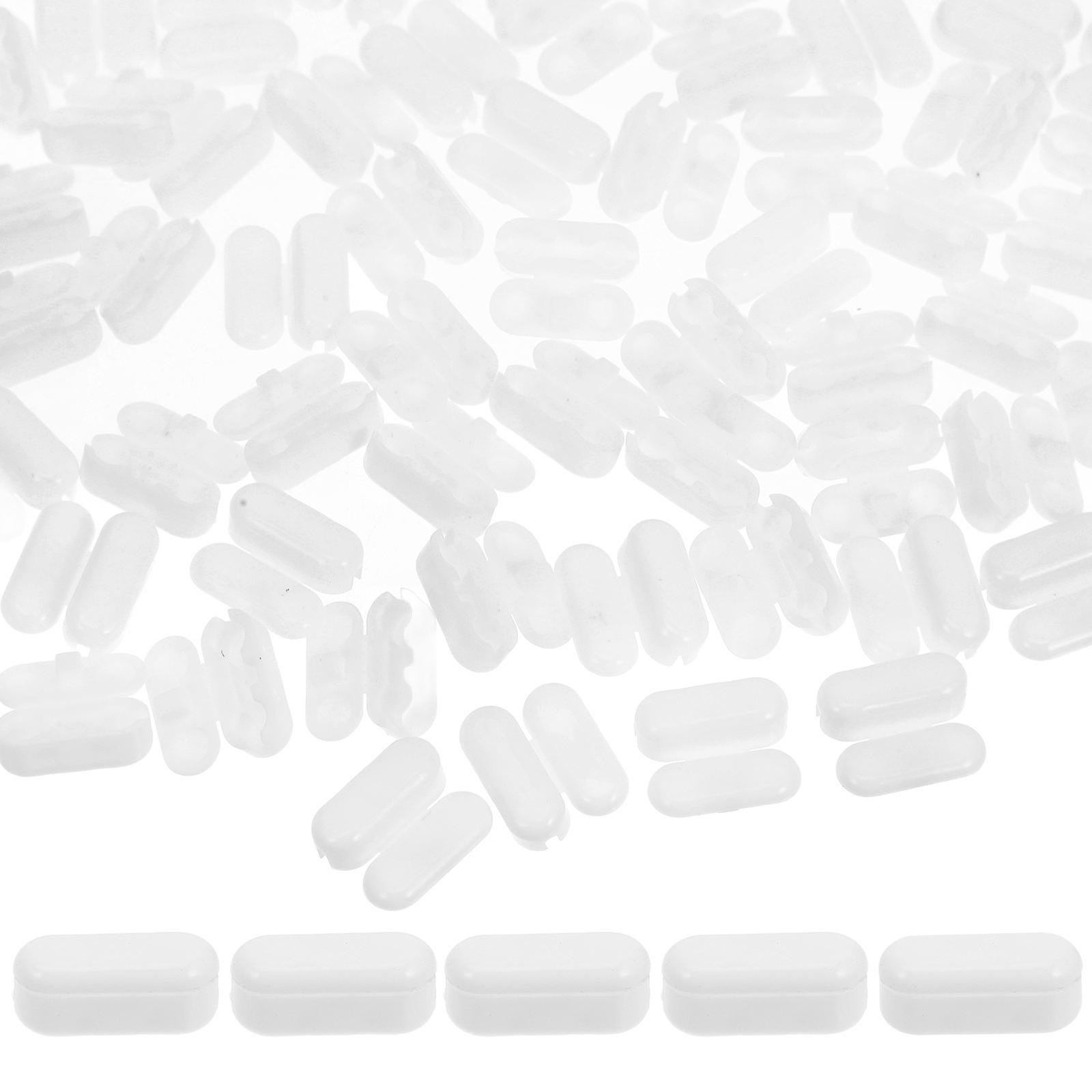 Plastic Pull Bead Connector for Home Use White and Easy to Install POM Material 100pcs