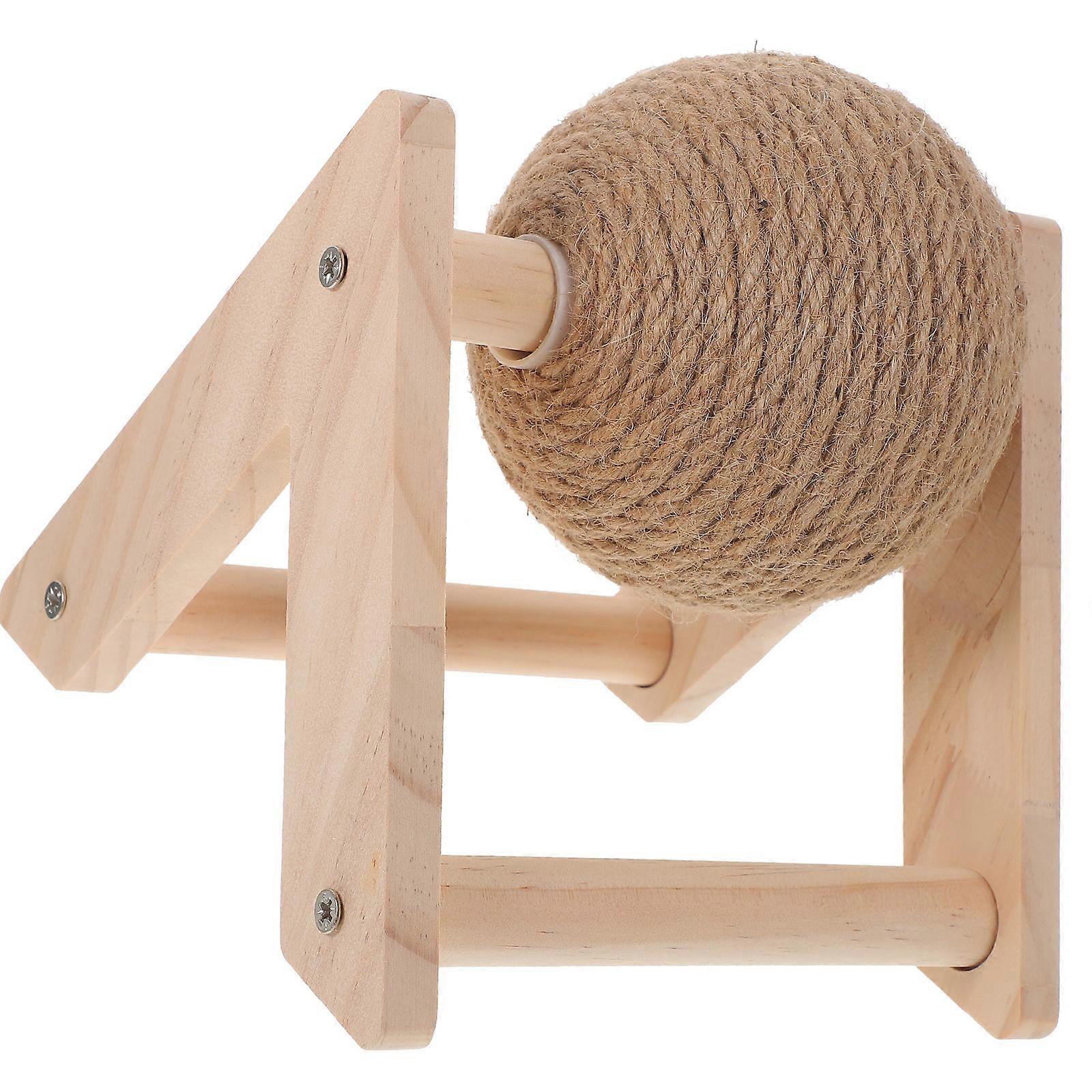 Rabbit Scratch Toy for Bunny Chewing and Scratching Assorted Color wood and sisal hemp