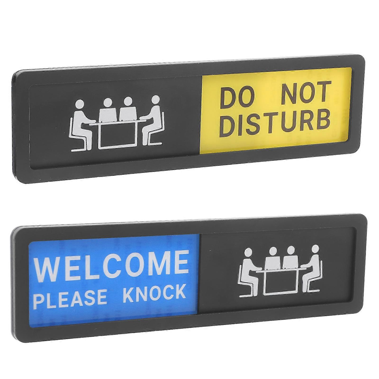 Office Privacy Sign 2Pcs Acrylic Multi Slider Privacy Indicator with Easy Install for Daily Use