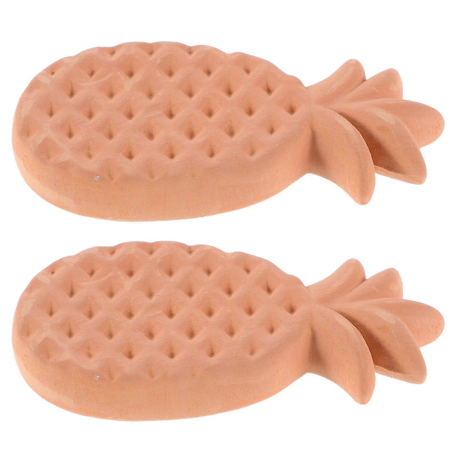 Pottery Clay Brown Sugar Storage Saver Disc For Home Use To Keep Brown Sugar Fresh 2Pcs