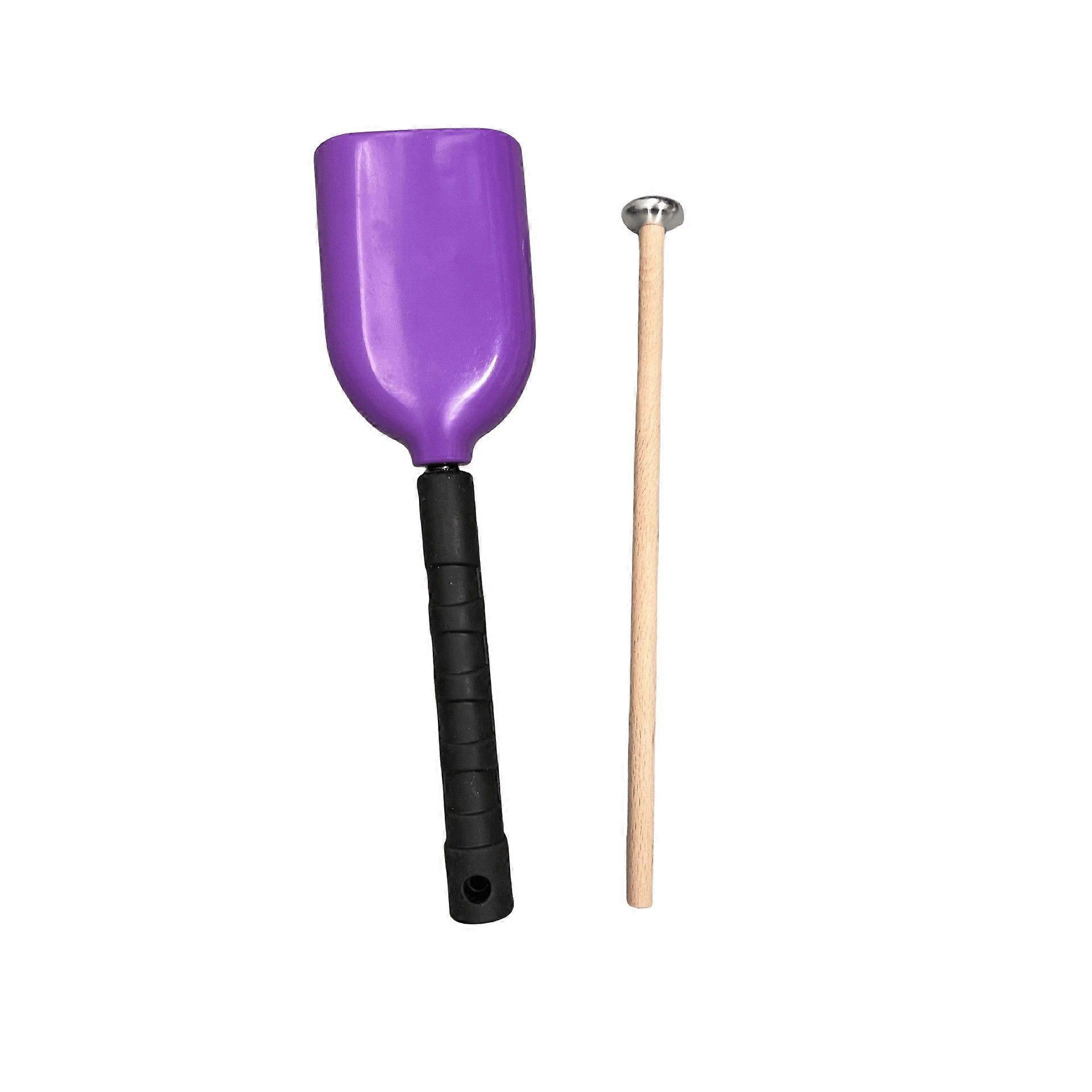Handheld Plastic Cowbell: Cow Bell Large Noise Maker With Long Handle And Drumstick Lightweight Percussion Instrument For Drum Set Music Bands