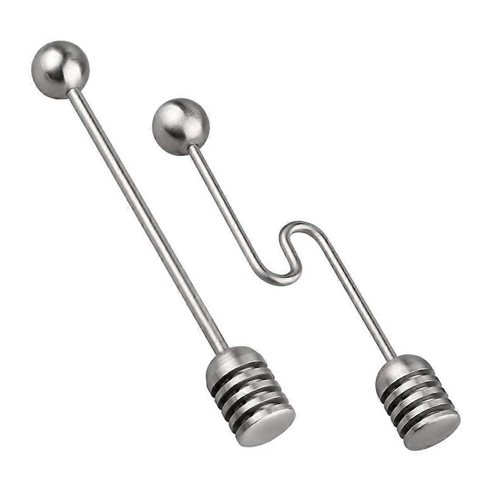 جولة حبة عسل وعاء ملعقة لحفل الزفاف مقبض منحني 2 قطعة