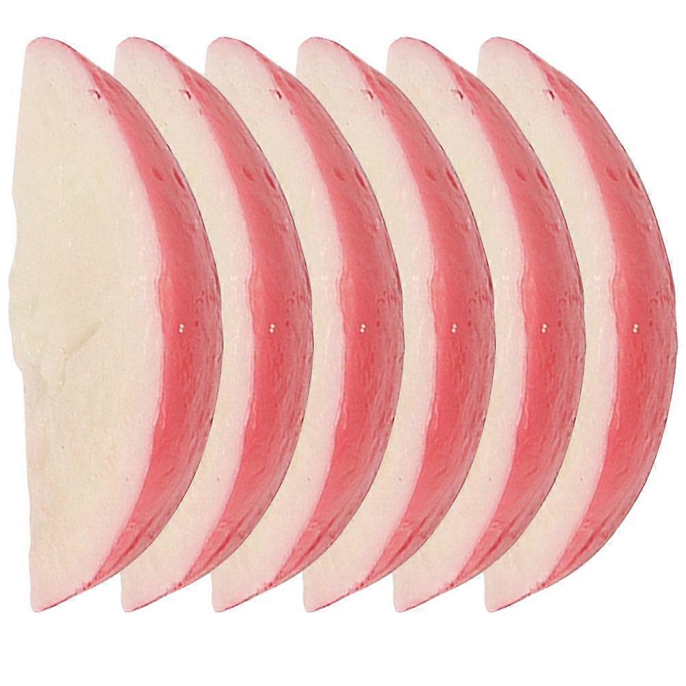 Artificial Vegetable Simulated Radish Slices Display Prop For Photography Table Decor Featuring Realistic Design 6Pcs