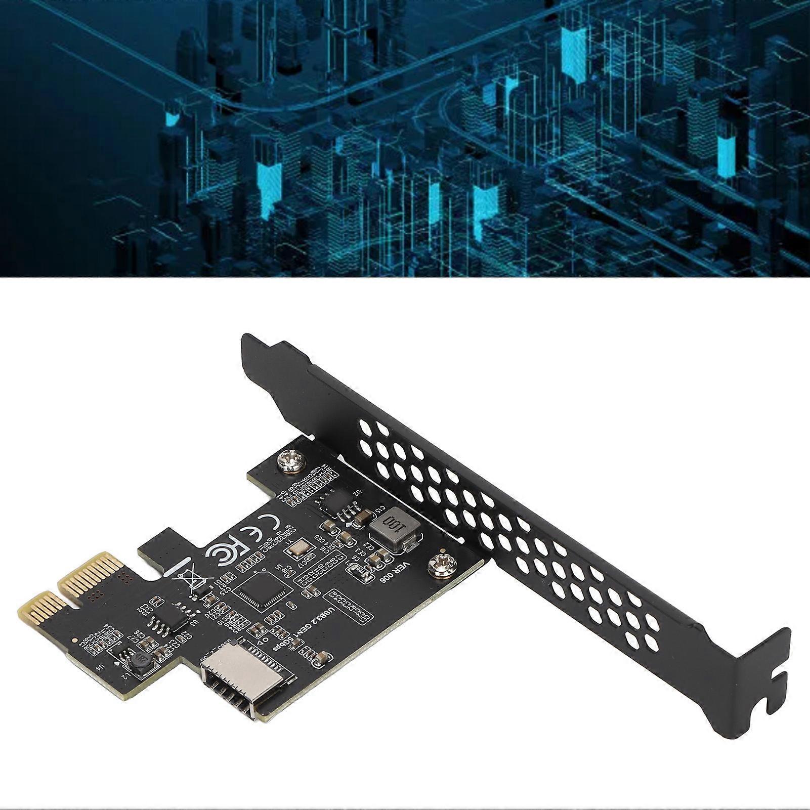 USB3.2 PCI E Riser Card Ceramic Capacitors Double Protection Fast Transmission Speed PCI E to Type E Riser Card for PC Black 