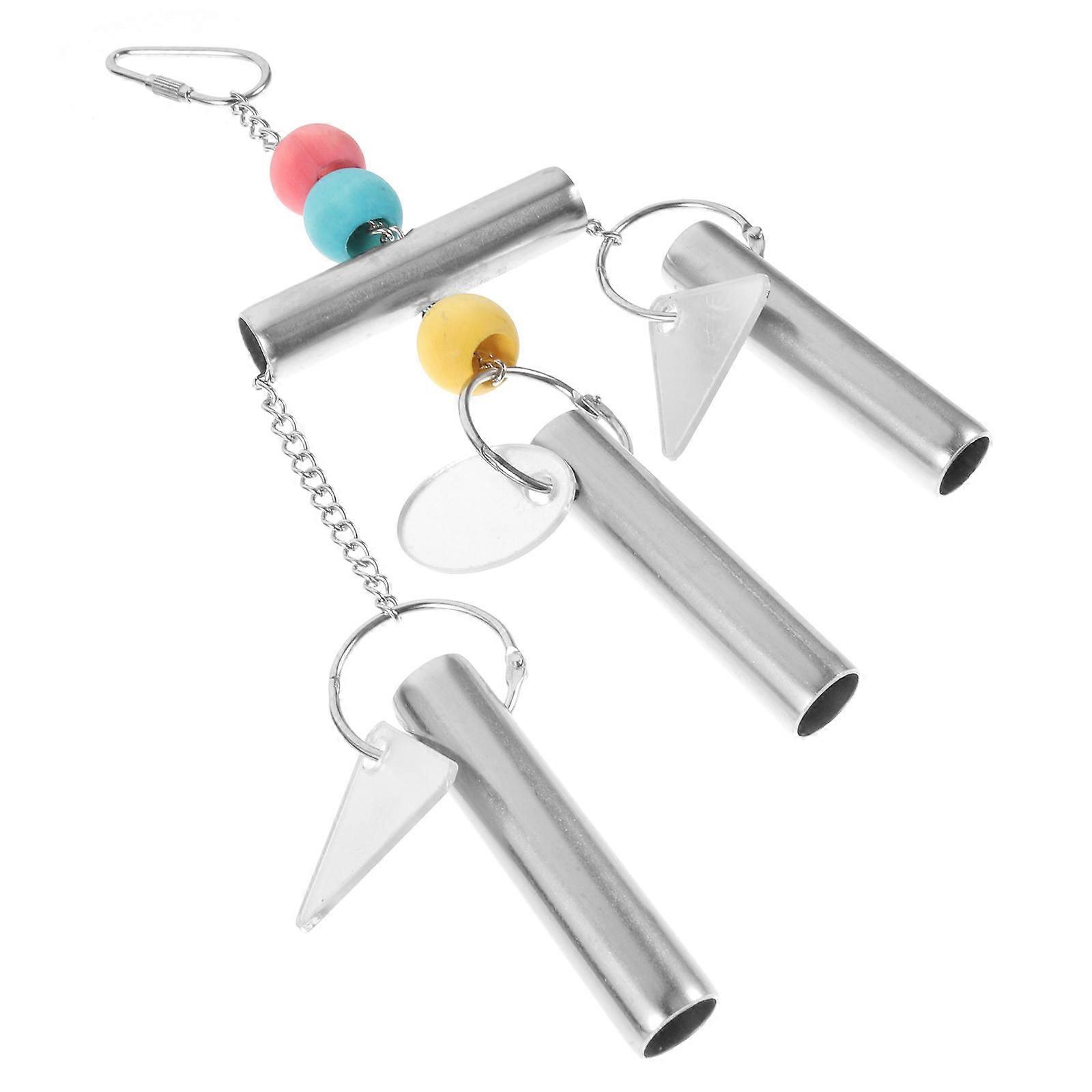 Metal Bird Toy with Bells and Strings for Parrot Entertainment