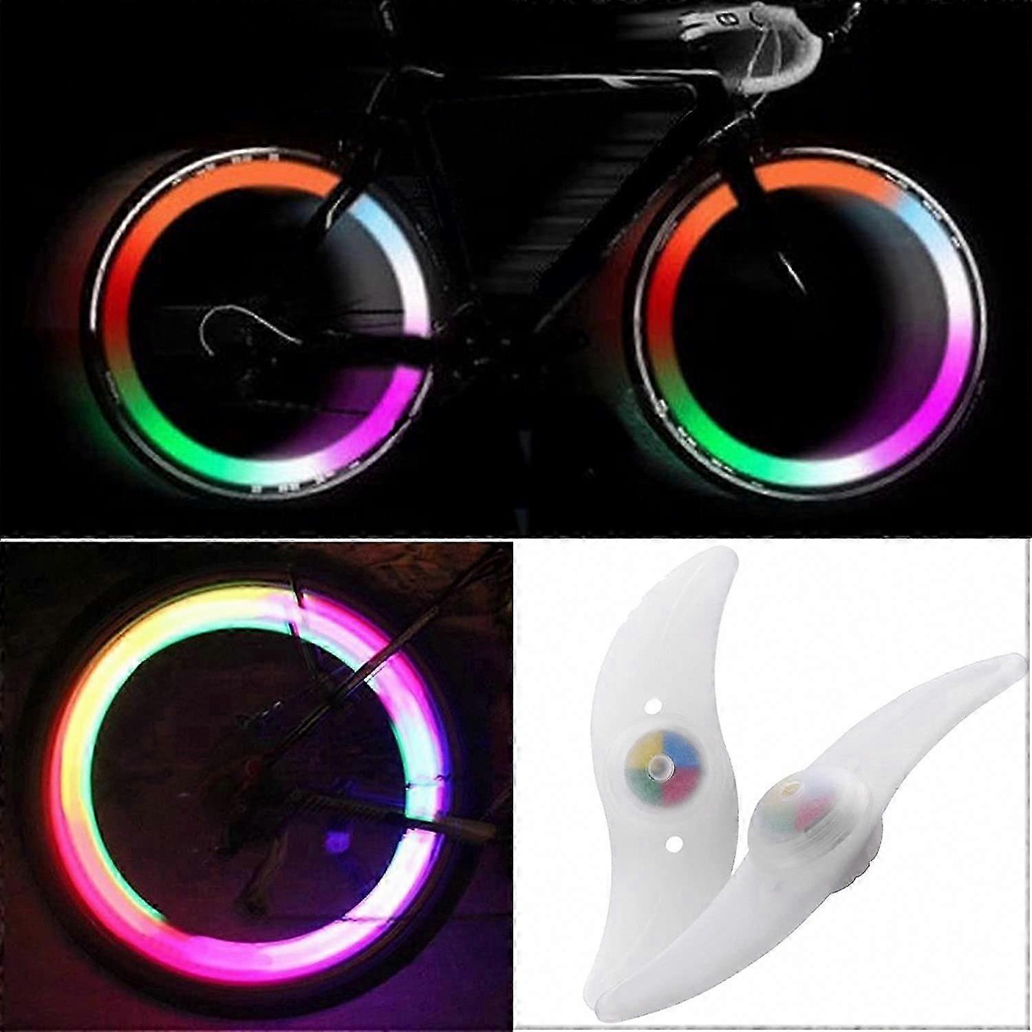 Color Changing LED Spoke Lights for Bicycle Wheels - Multicolor
