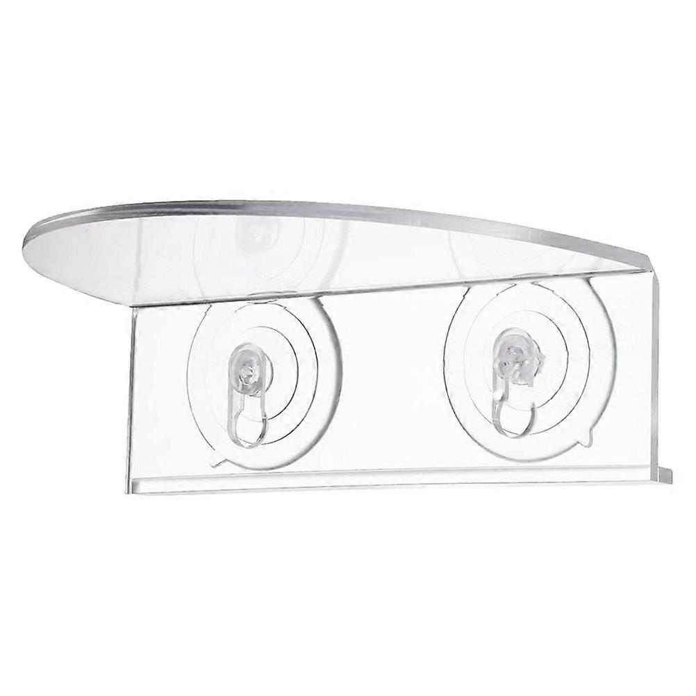 Acrylic Suction Cup Plant Pot Display Rack for Indoor Garden, Wall Mounted Transparent Flowerpot Shelf, Space Saving Durable Design for Succulents