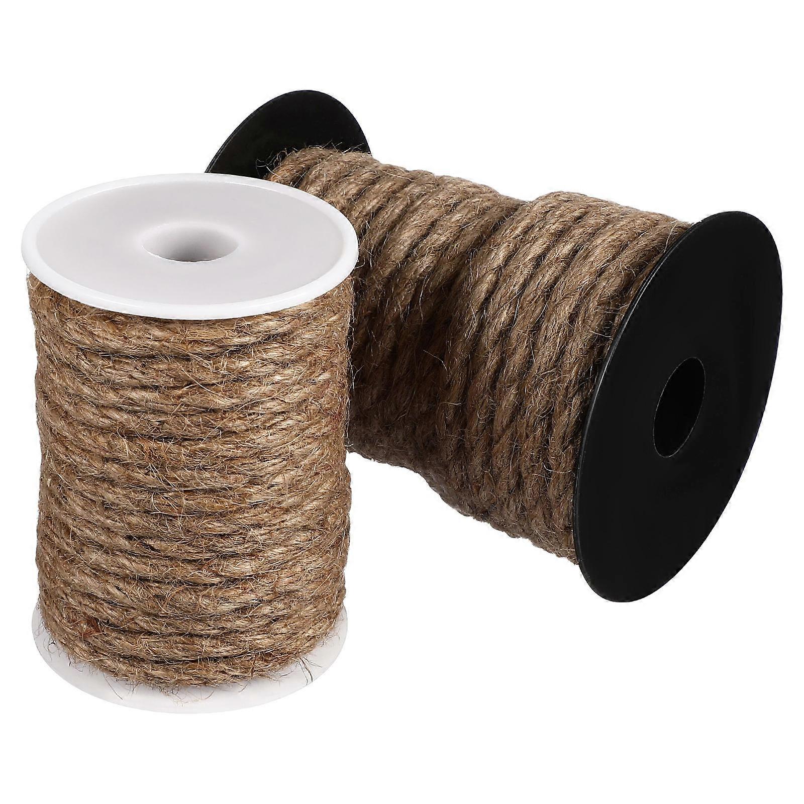 Braided Natural Twine String For DIY Crafts Ideal For Gardening Handmade 8mm X 10m 2 Rolls