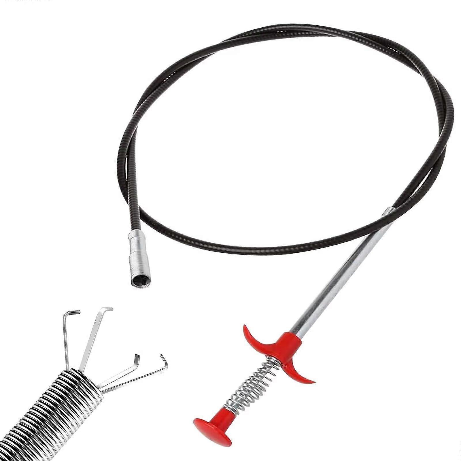 Drain Cleaner Tool 200cm Spring Pipe Dredger Brush for Kitchen Sink Bathroom Shower Cleaning