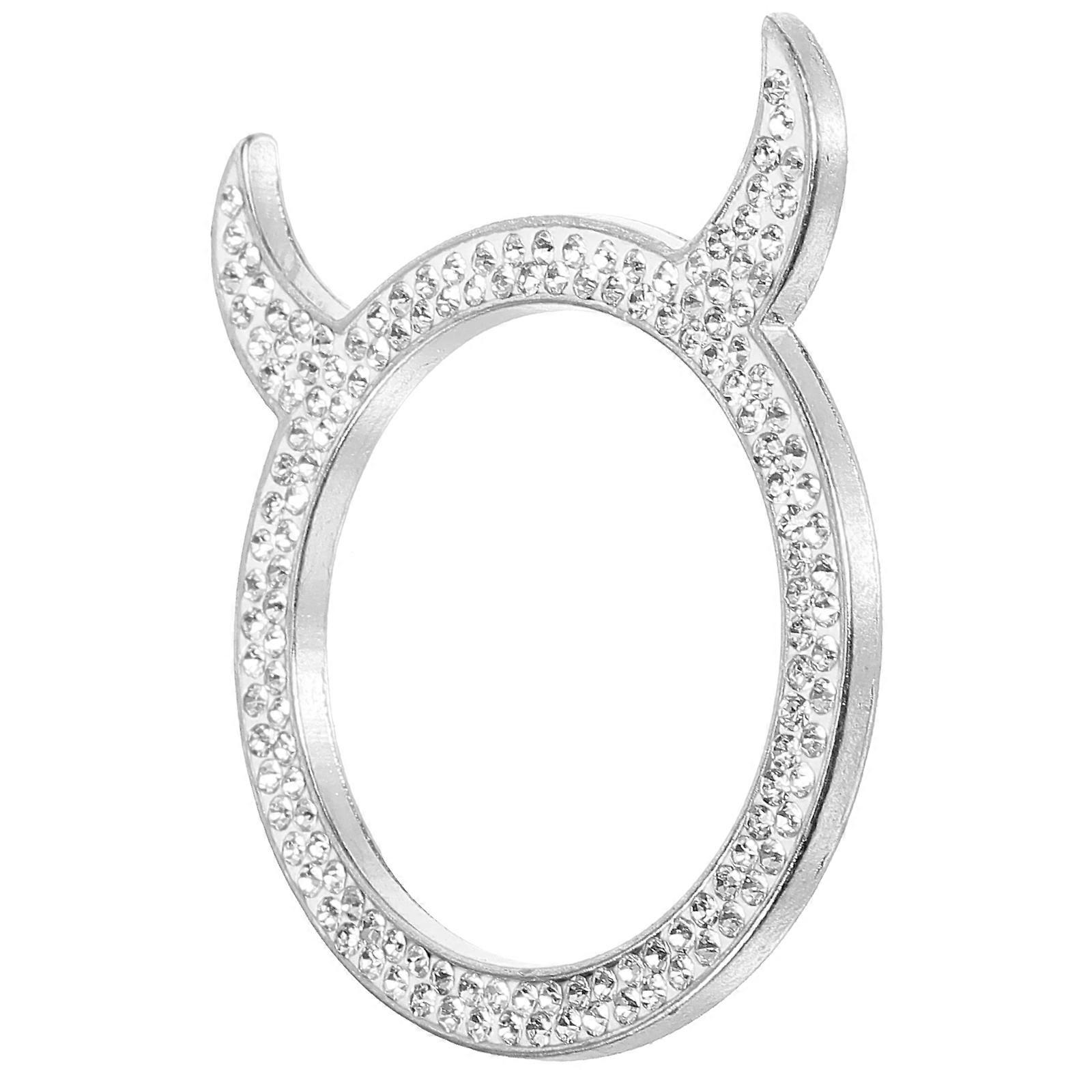 Car Push Button Cover Rhinestone Interior Ring Decorative 4.5x3.8cm Durable Craftsmanship 1Pack