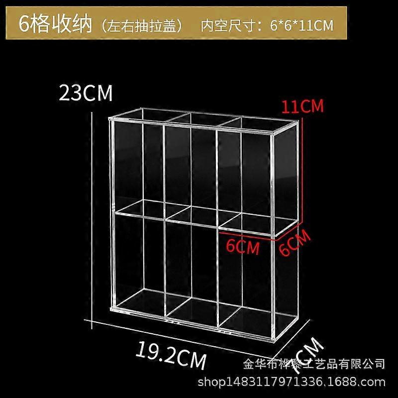 Acrylic Display Case: Clear Display Box Stand With Dividers Small Showcase For Collections Mini Action Figures Collectibles