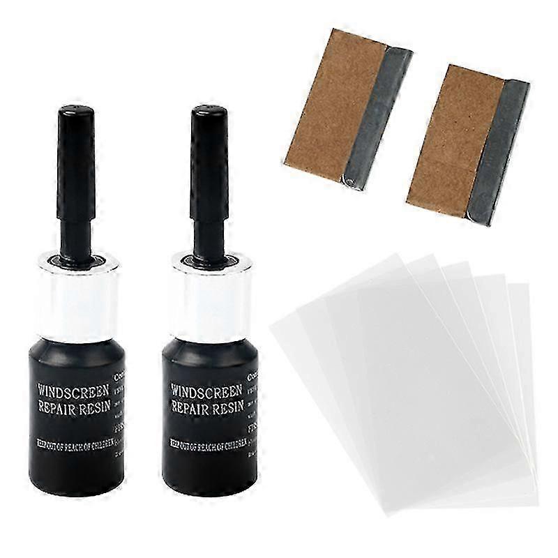 2pcs DIY Car Window Phone Screen Repair Kit Car Glass Scratch Repair Fluid Agent Set Nano Scratch Crack CrackResin Repair Agent Tools