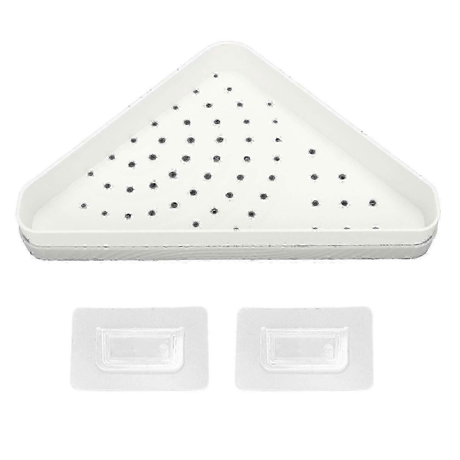 Triangular Corner Shower Shelf - Stylish Wall-Mounted Bathroom Organizer & Storage Rack for Kitchen & Bath Essentials