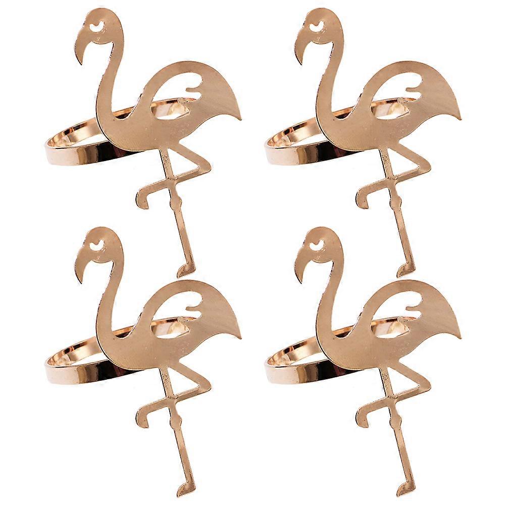 Dinner Table Decor, Flamingo-Themed Napkin Rings, Sturdy and Graceful Design