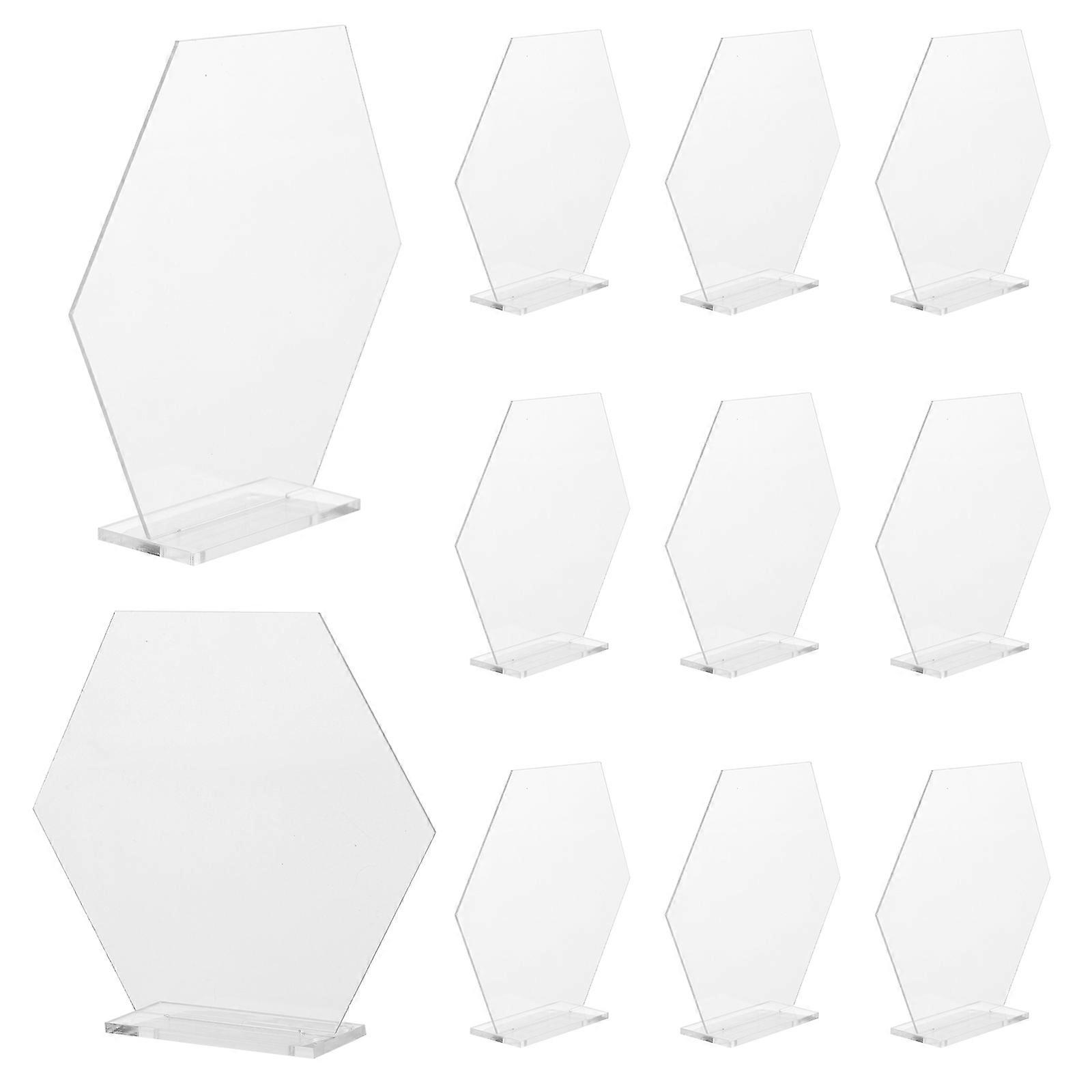 Acrylic Wedding Table Number Signs with Clean Lines and Protective Film Transparent 18pcs