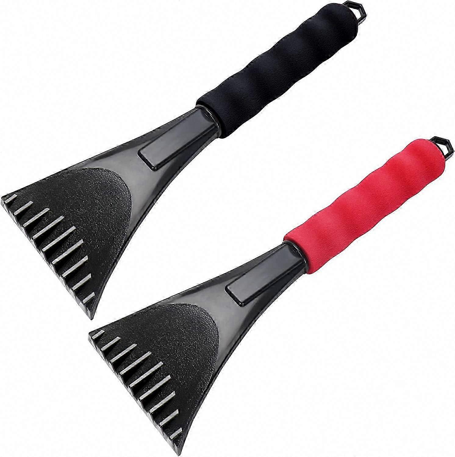 Ice Scrapers for Car Windshield (2 Pack), Snow Scraper Brush for Car and Small Trucks with Foam Handle