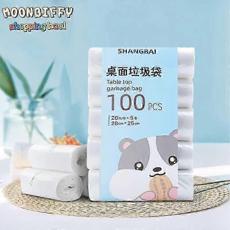10Roll 200Pcs Mini Garbage Bag Household Thickened Small Desktop Garbage Can Garbage Bags Disposable Trash Bags 2025
