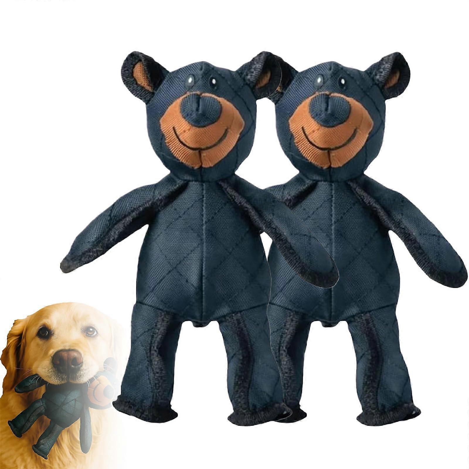 Lettuce Pets Dog Toys, EsslvyshopBear for Heavy Chewers (2 Pieces, Blue)