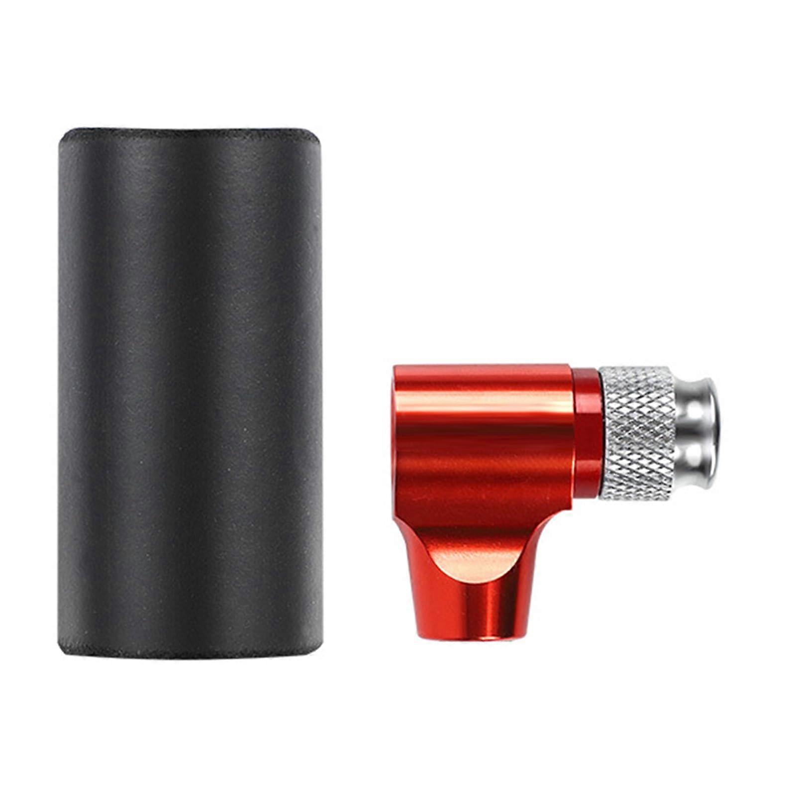 CO2 Inflator for Road and Mountain Bikes, Portable Durable Tire Pump, Compact Red Bicycle Accessory