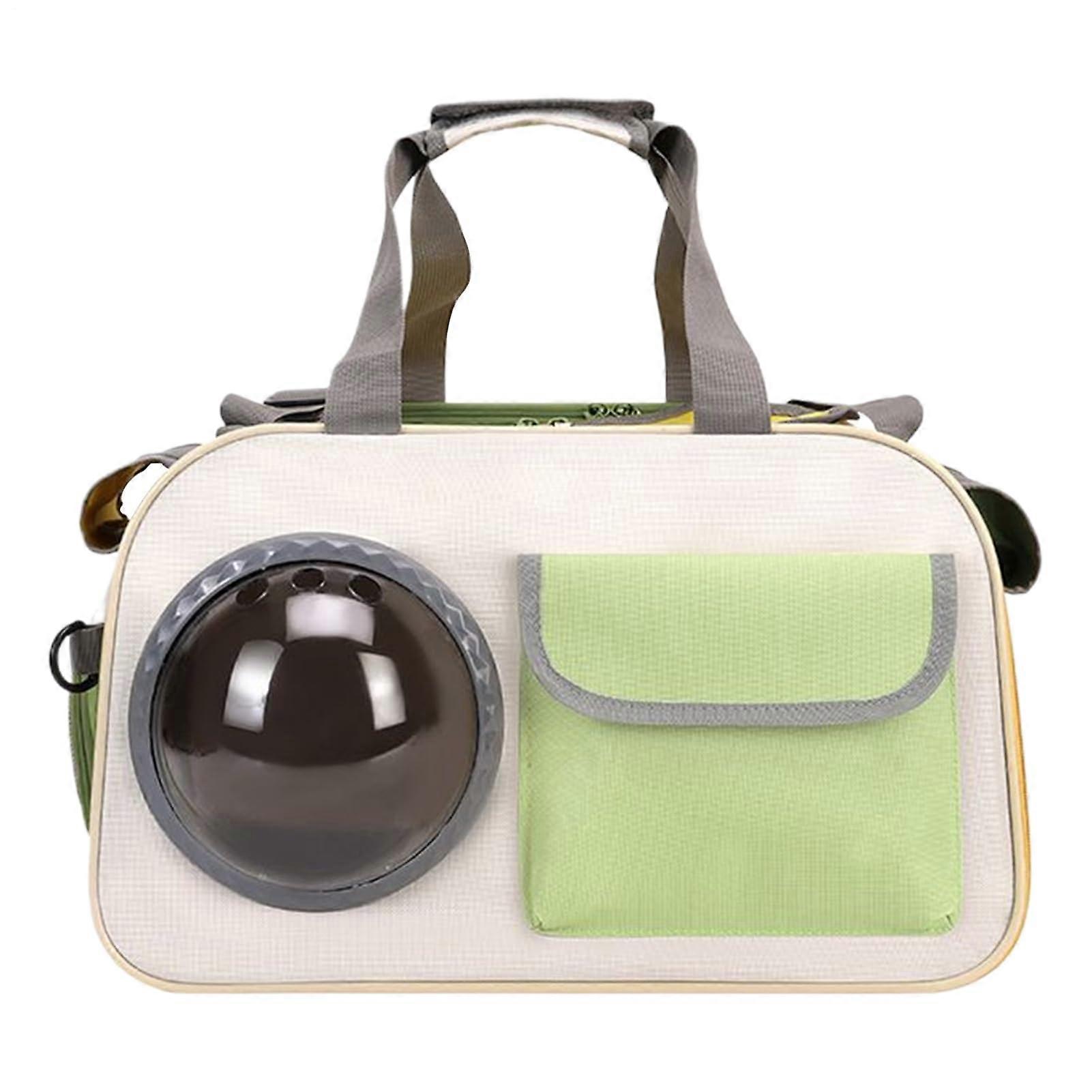 Cat Carrier Backpack with Bubble Window – Breathable Travel Bag for Airplane, Camping, Motorcycle, Car – Green