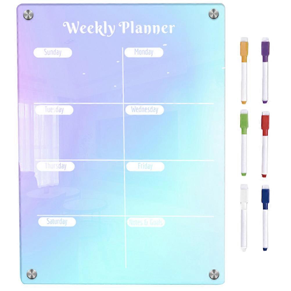 Magnetic Planning Board for Home Supply Dry Erase Memo Board with Acrylic Sheet Great for Decor and