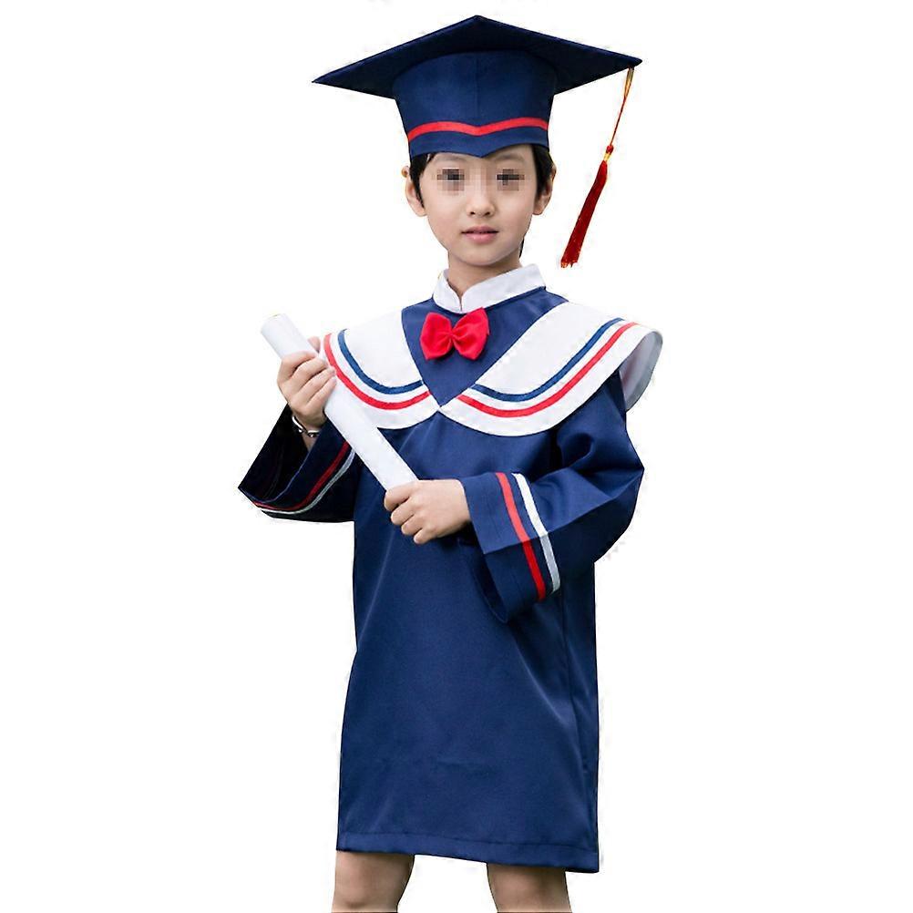 Kids Graduation Ceremony Cloak Set with Stand Up Collar and Vibrant Colors Perfect for Photography and School Gatherings 1 Set