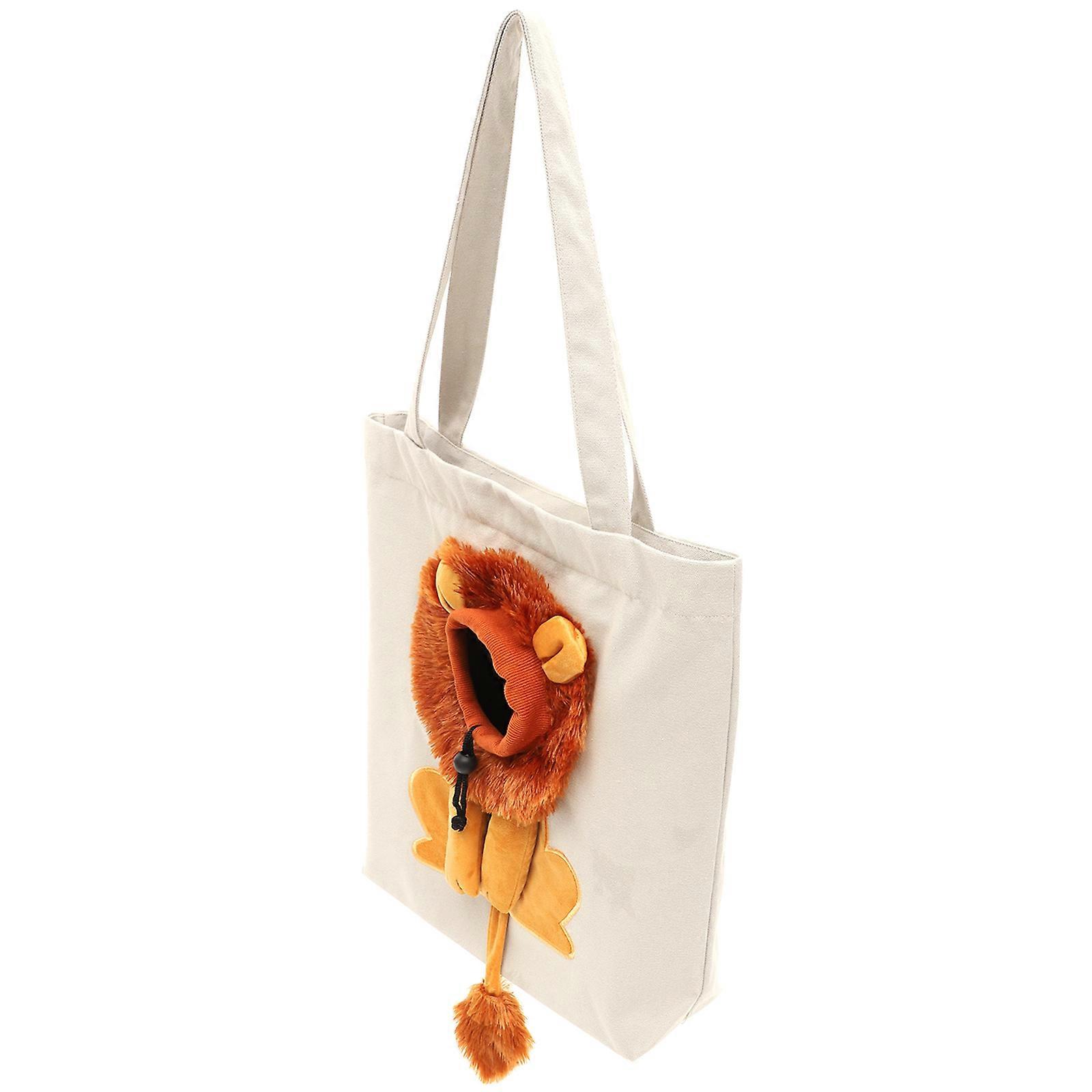 Breathable Pet Carry Bag Lion Shape Suitable For Daily Walks With Adjustable Circumference 1 Pcs