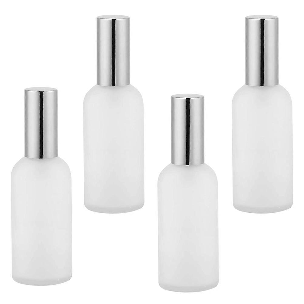 Portable Refillable Glass Spray Bottle for Storage with Silver Color and Stable Performance 4pcs