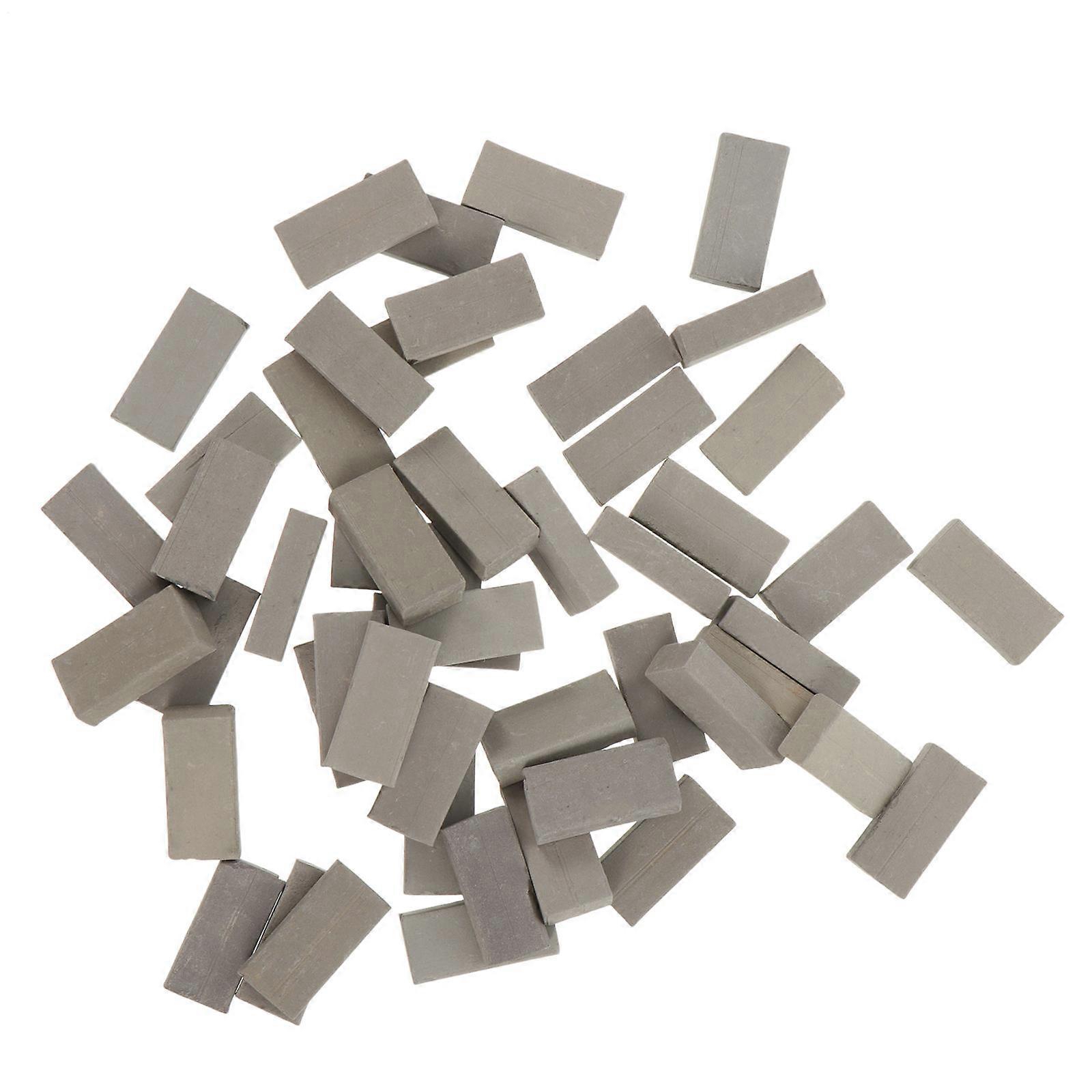 Miniature Wall Brick 100Pcs DIY Lovers Micro Landscape Decor Architectural Model Grey Rectangular