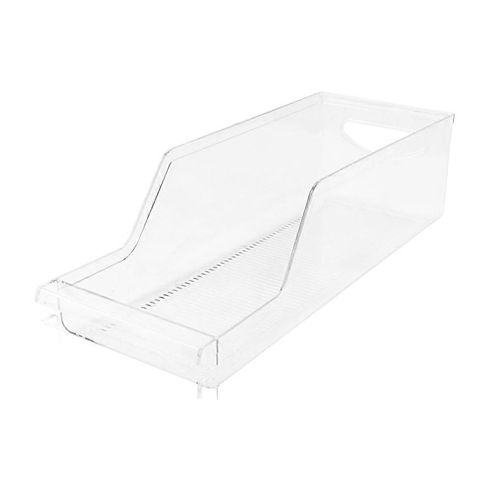 Fridge Storage Containers Beverage Can Organizer Stackable Rectangular Transparent Pantry 1Pcs