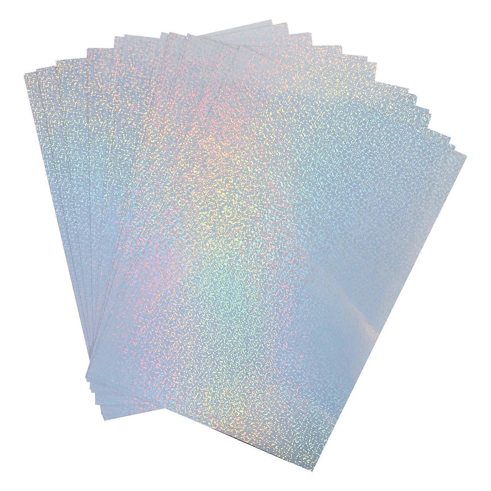 Holographic Stickers 20 Sheets Of Adhesive Craft Vinyls For DIY Projects And Crafts In Silver With Waterproof Functionality 20Sheets