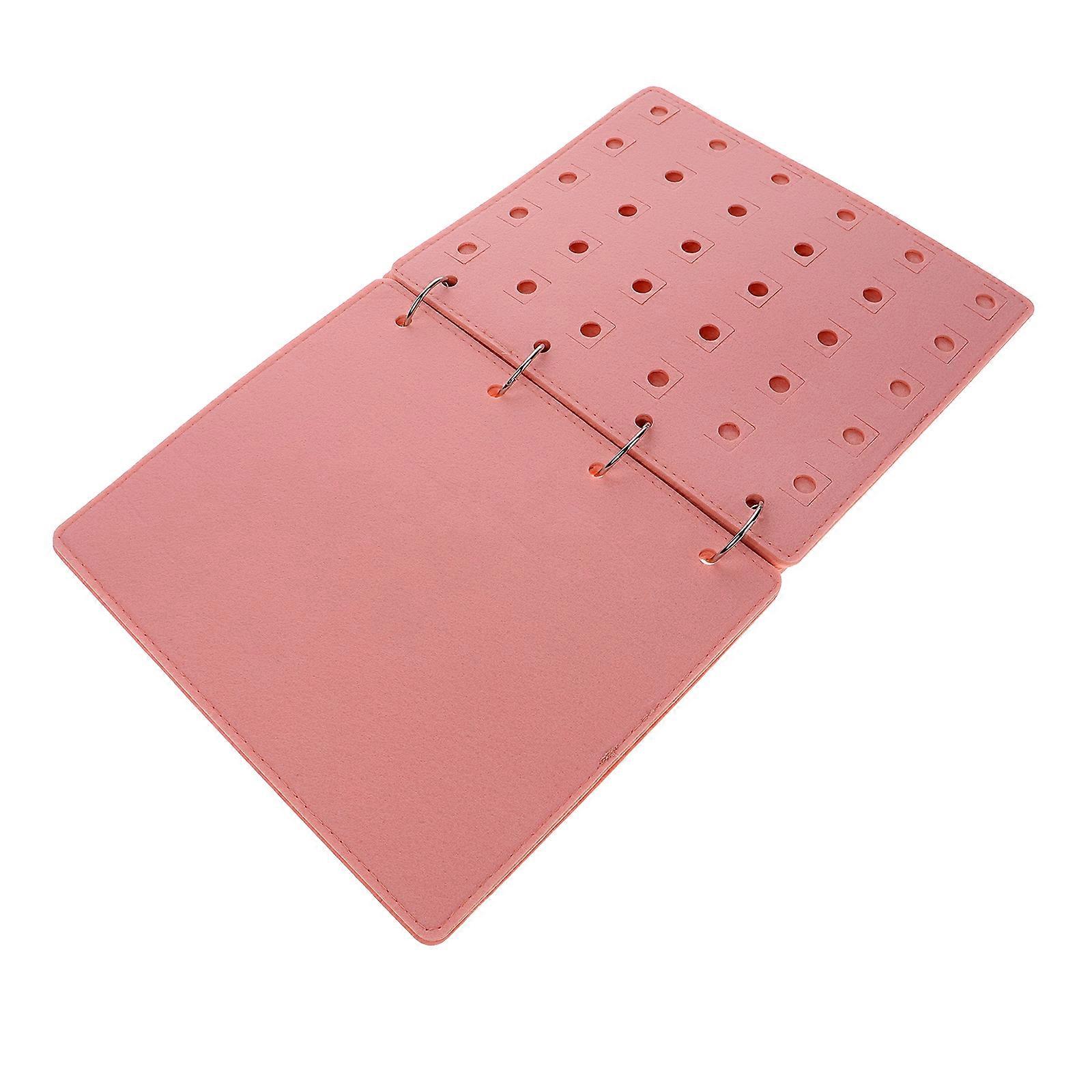 Felt Badge Storage Book with Loose Leaf Pages for Charms, Jewelry Display – Compact Organizer for Home Use Collection Album