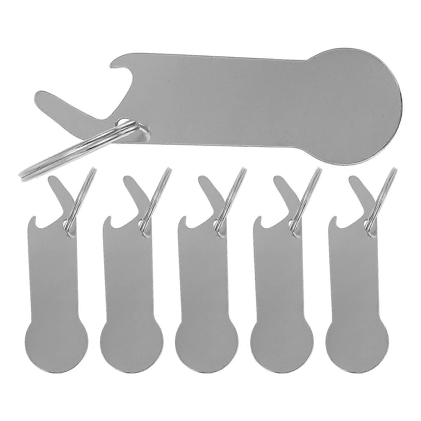 6pcs Shopping Cart Token Key Ring Trolley Token Keyring Bottle Openers