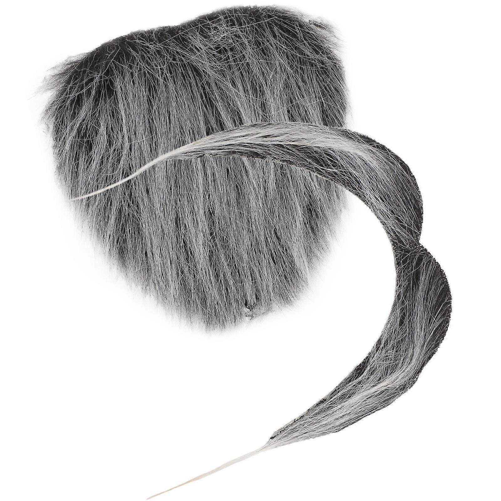 Cosplay Beard Costume For Men In Grey With Realistic Design Featuring Adhesive Attachment 2Set
