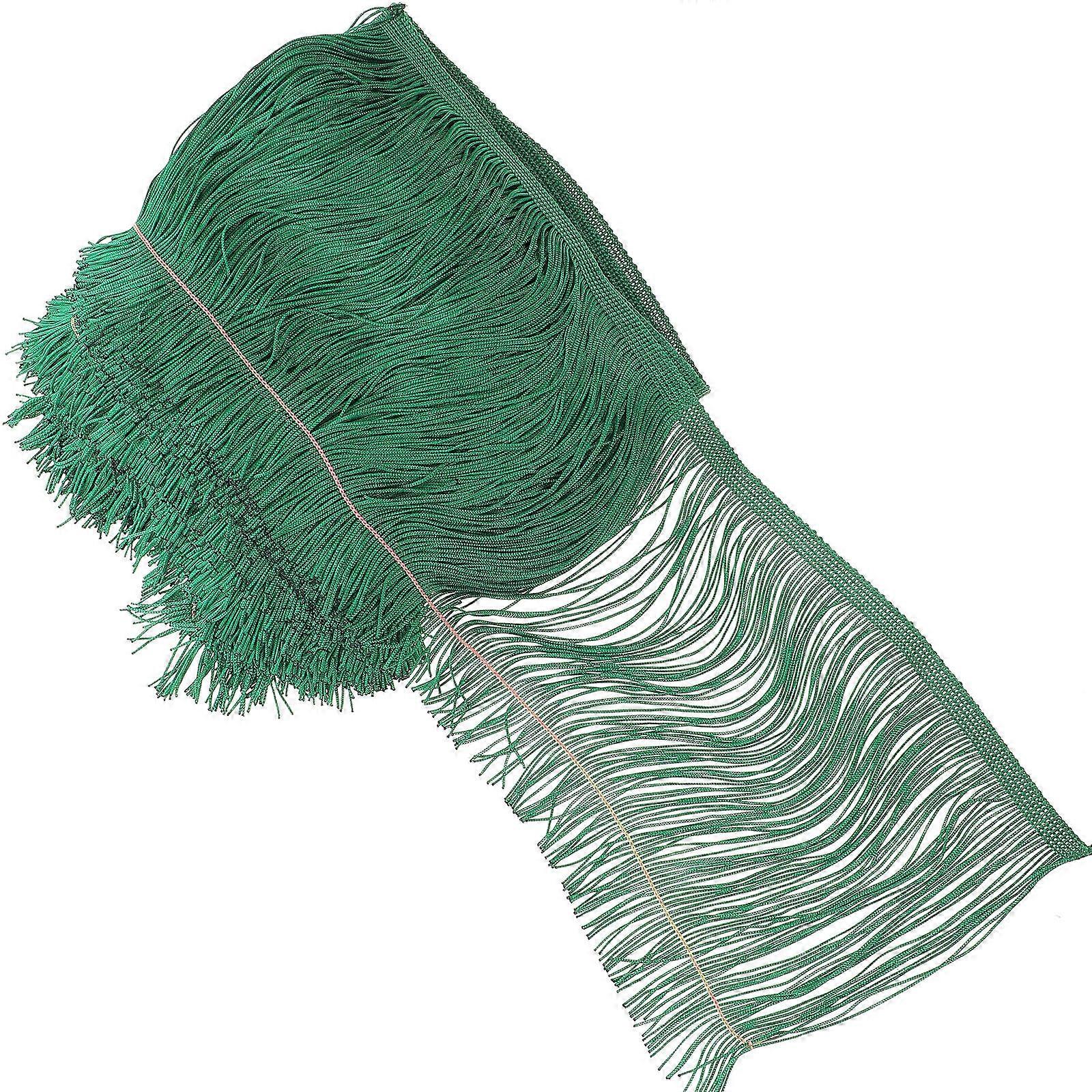 Green Polyester Silk Belly Dance Skirt with Tassel for Women Perfect for Stage Performance and Parties