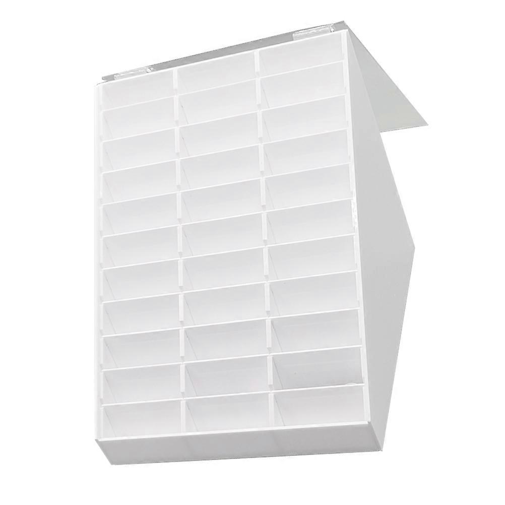 White Acrylic Nail Art Display Board for Salon Use with Storage and Portable Design 1Pc