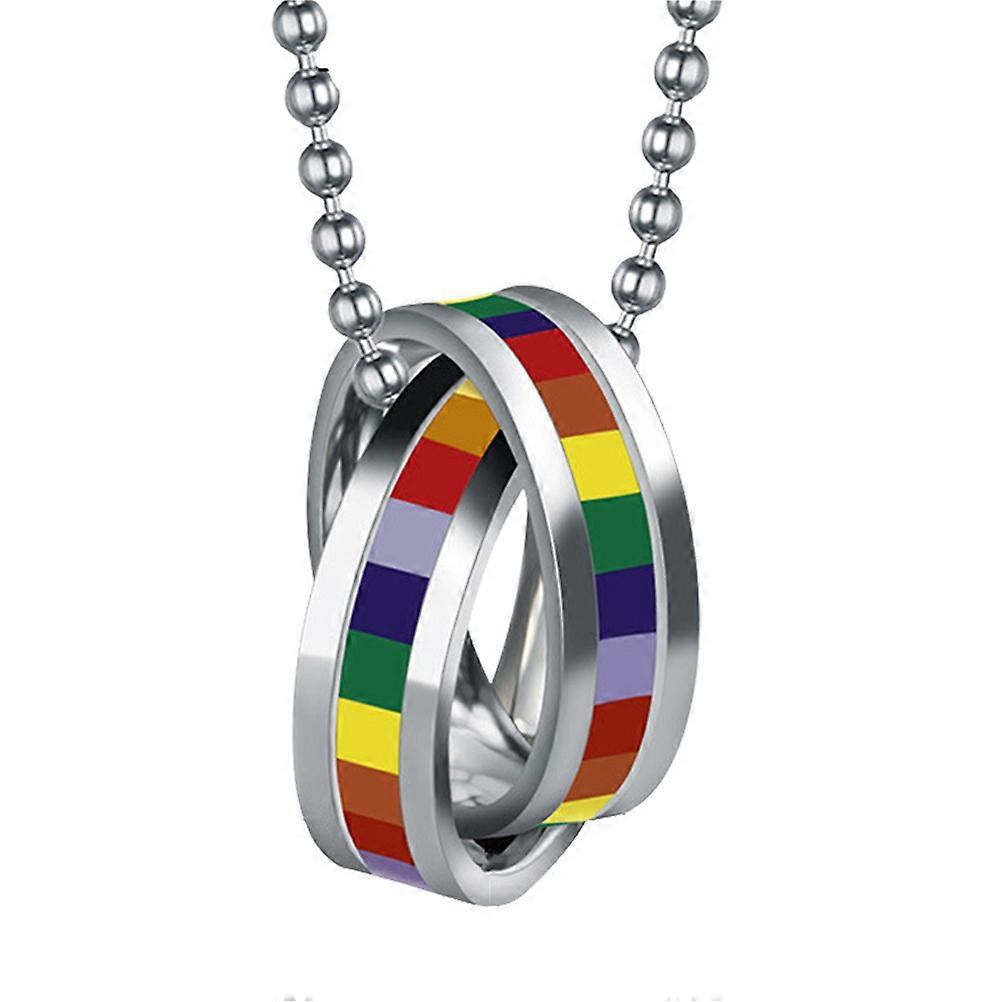 Stainless Steel Hanging Pendant Necklace with Chain for Women Assorted Color 60x2.1cm