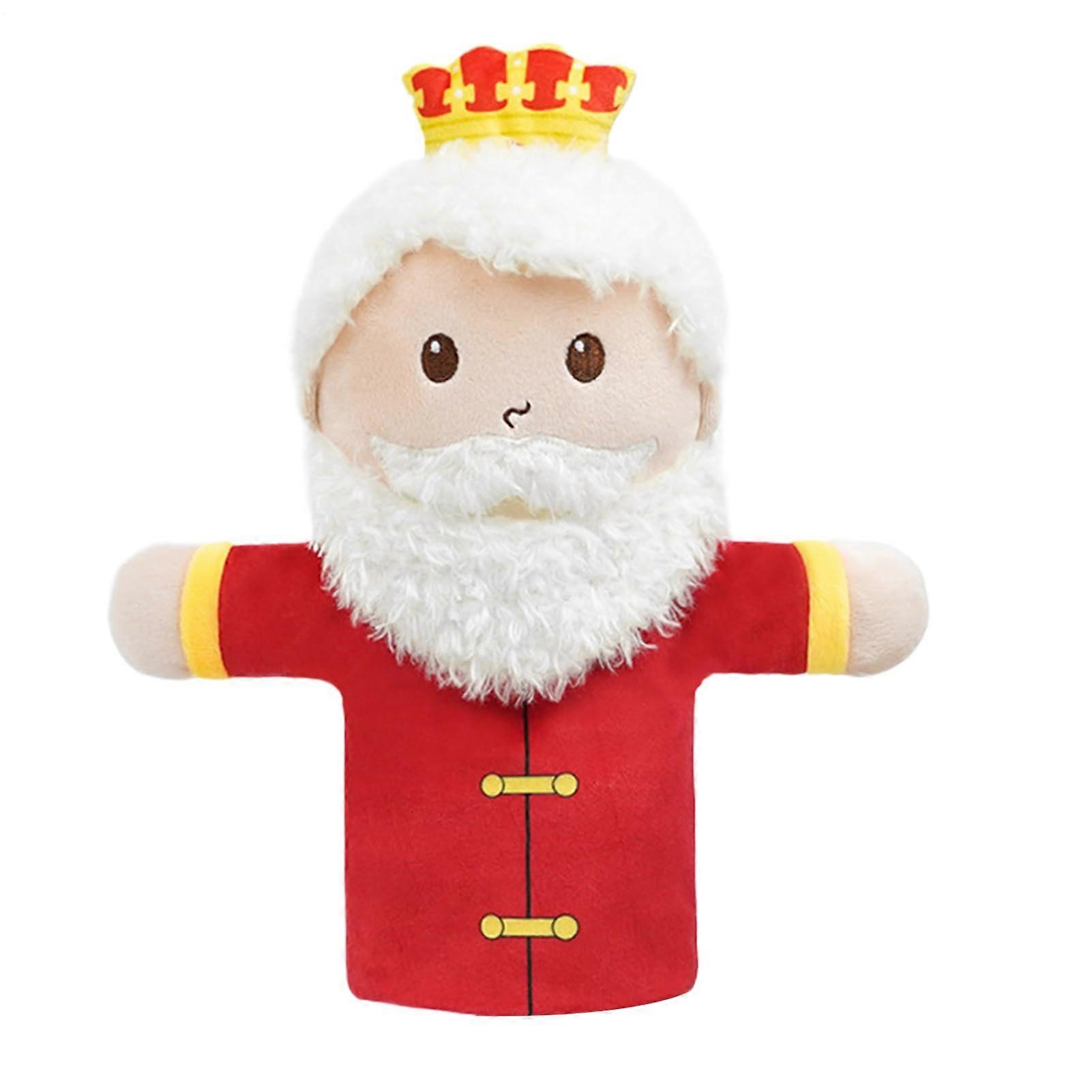 Plush Hand Puppet Fairy Tale King Character For Interactive Storytelling Preschool Education Family Entertainment