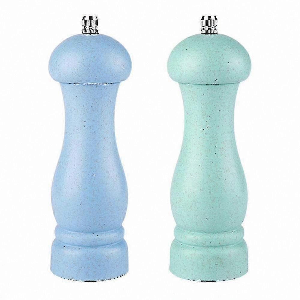2024 Premium Oak Wood Salt and Pepper Mill with Adjustable Grind and Refillable Design