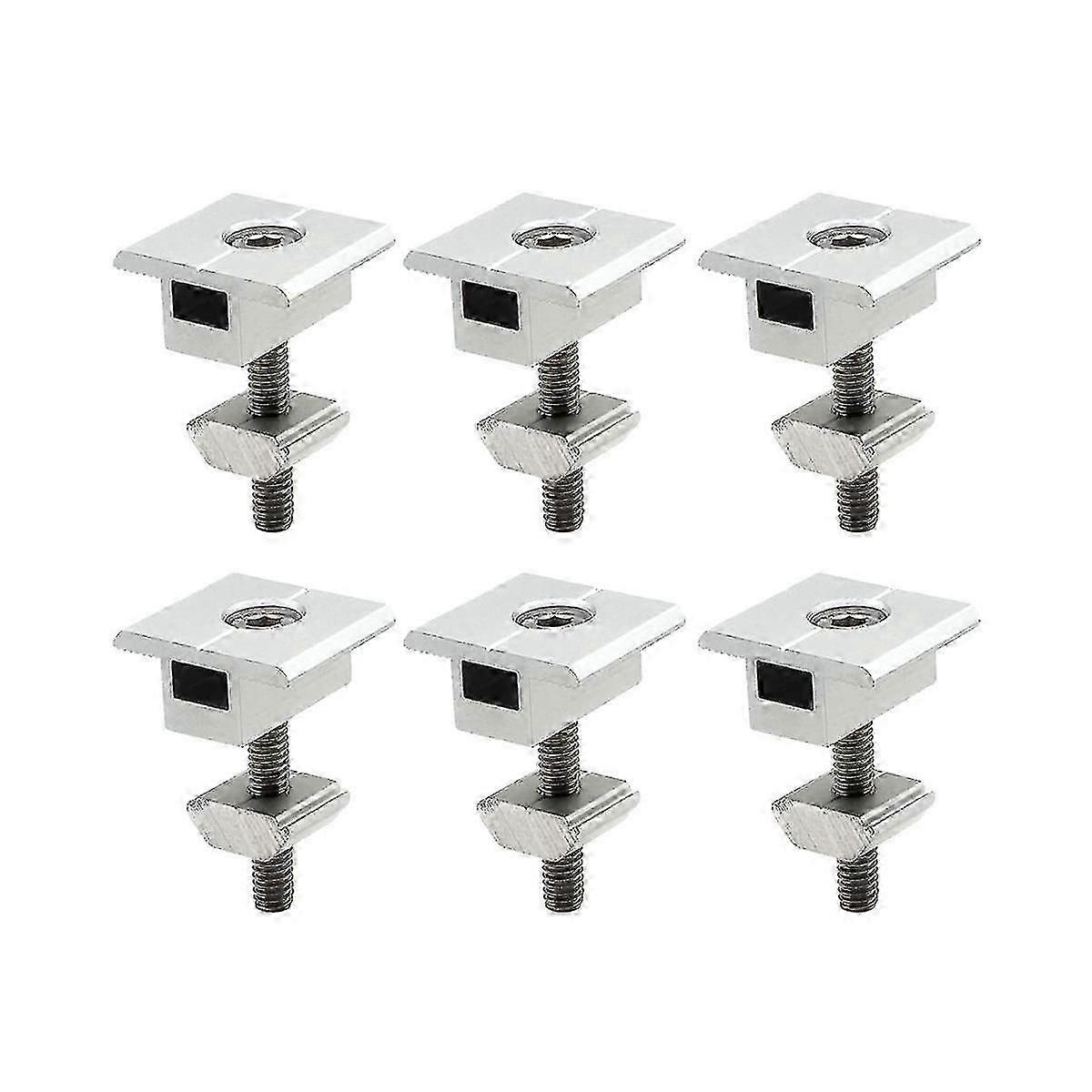 Pack Of 10 Solar Panel Brackets Centre Clip 35 Mm T Shaped Pv Module Bracket Clip Height-adjustable