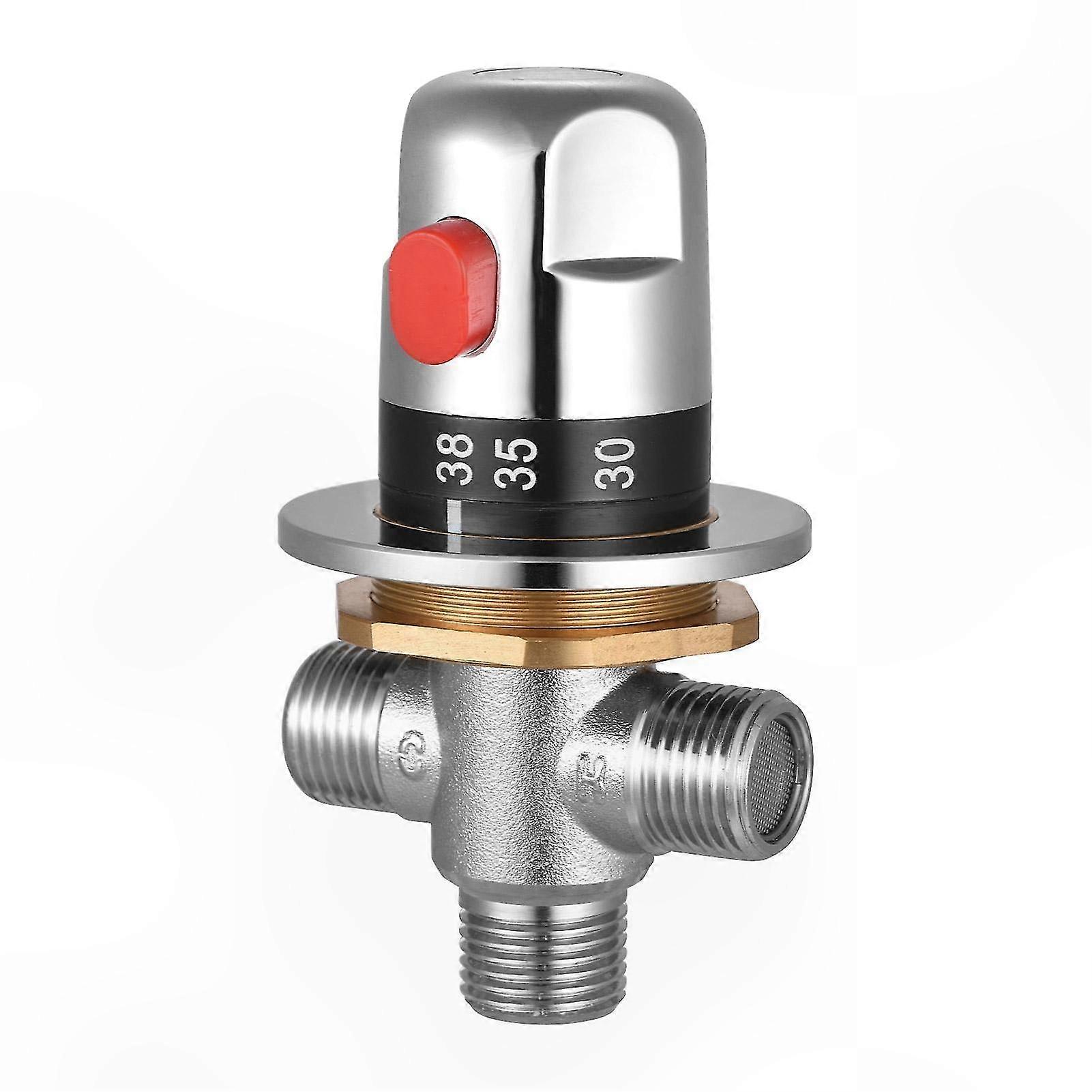 Copper Shower Mixer Valve with Thermostatic Control for Hot and Cold Water G1/2 Connection
