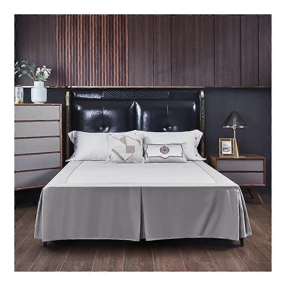 Bed Skirt Brushed Fabric, Open Corner, Plain Color, For Home And Hotel