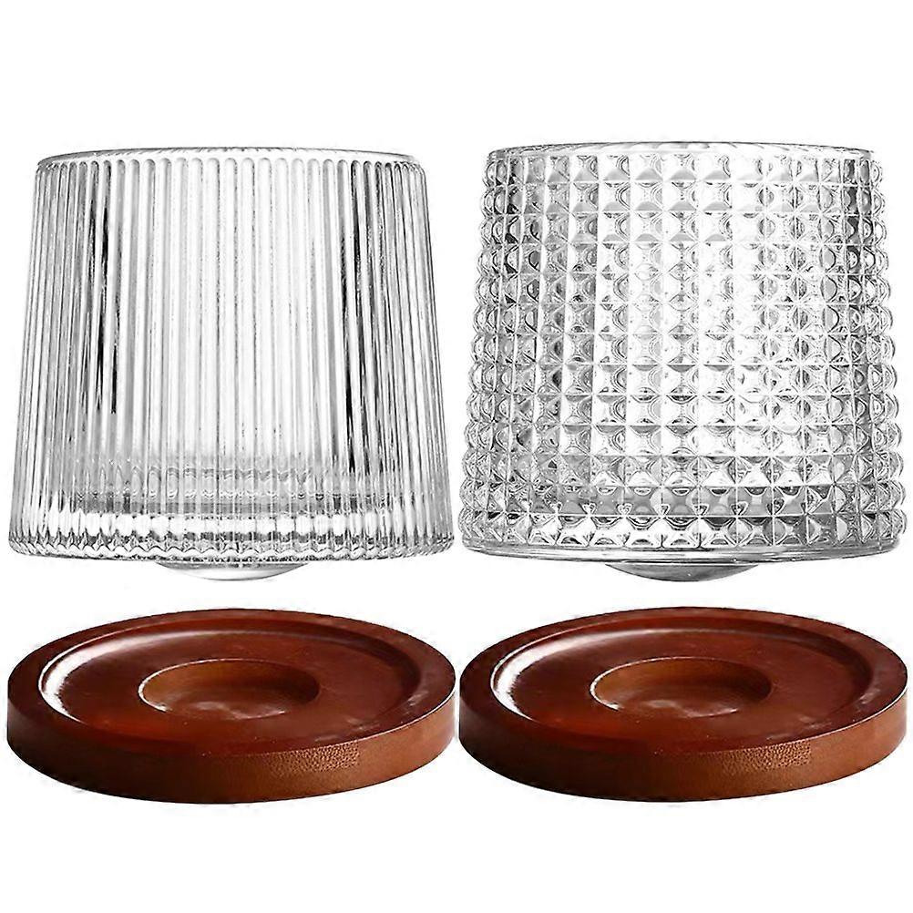 2 Sets of Home Milk Cups Chic Wine Cups Delicate Whiskey Cups Drink Cups with Coasters