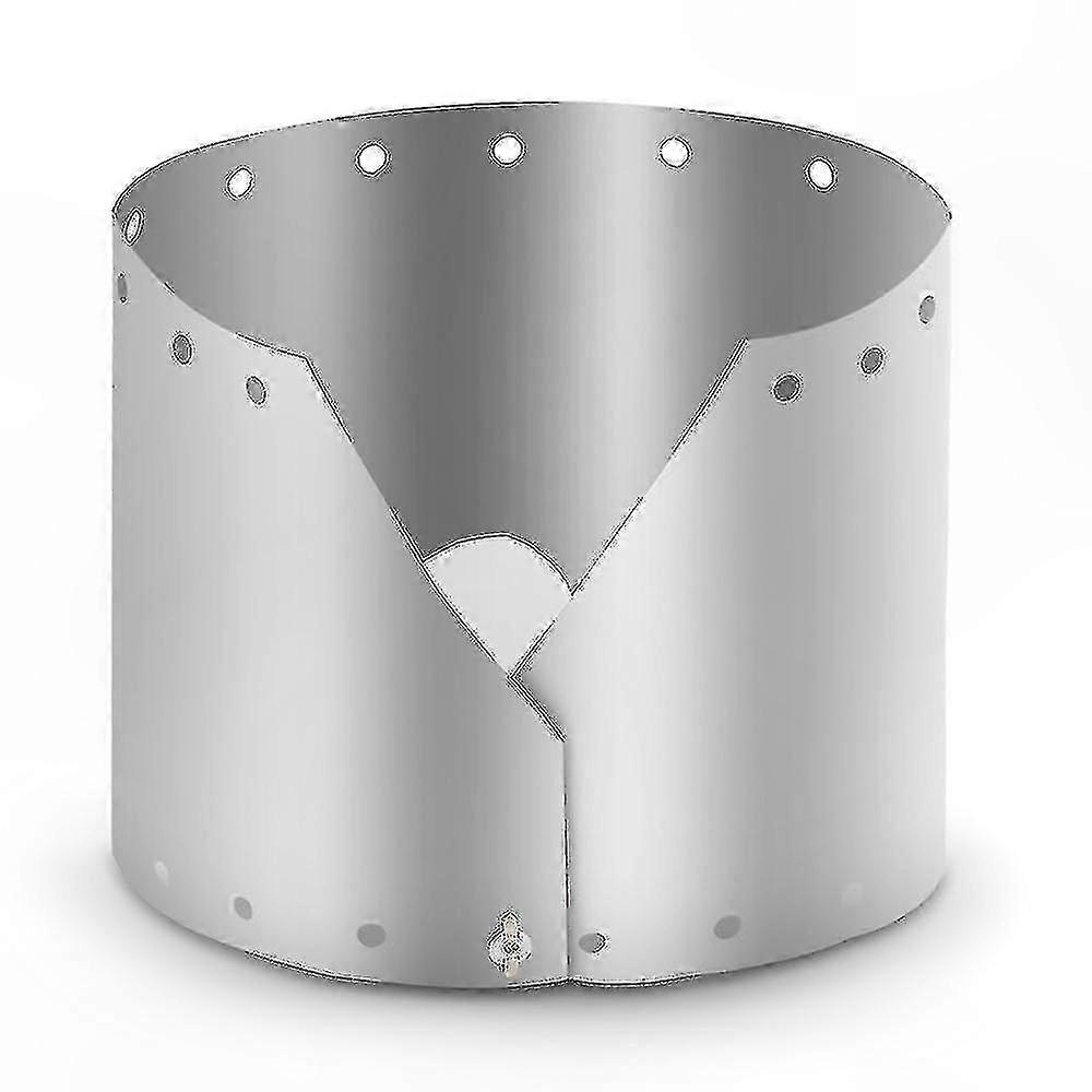 Portable Titanium Camping Stove with Windproof Shield for Outdoor Use