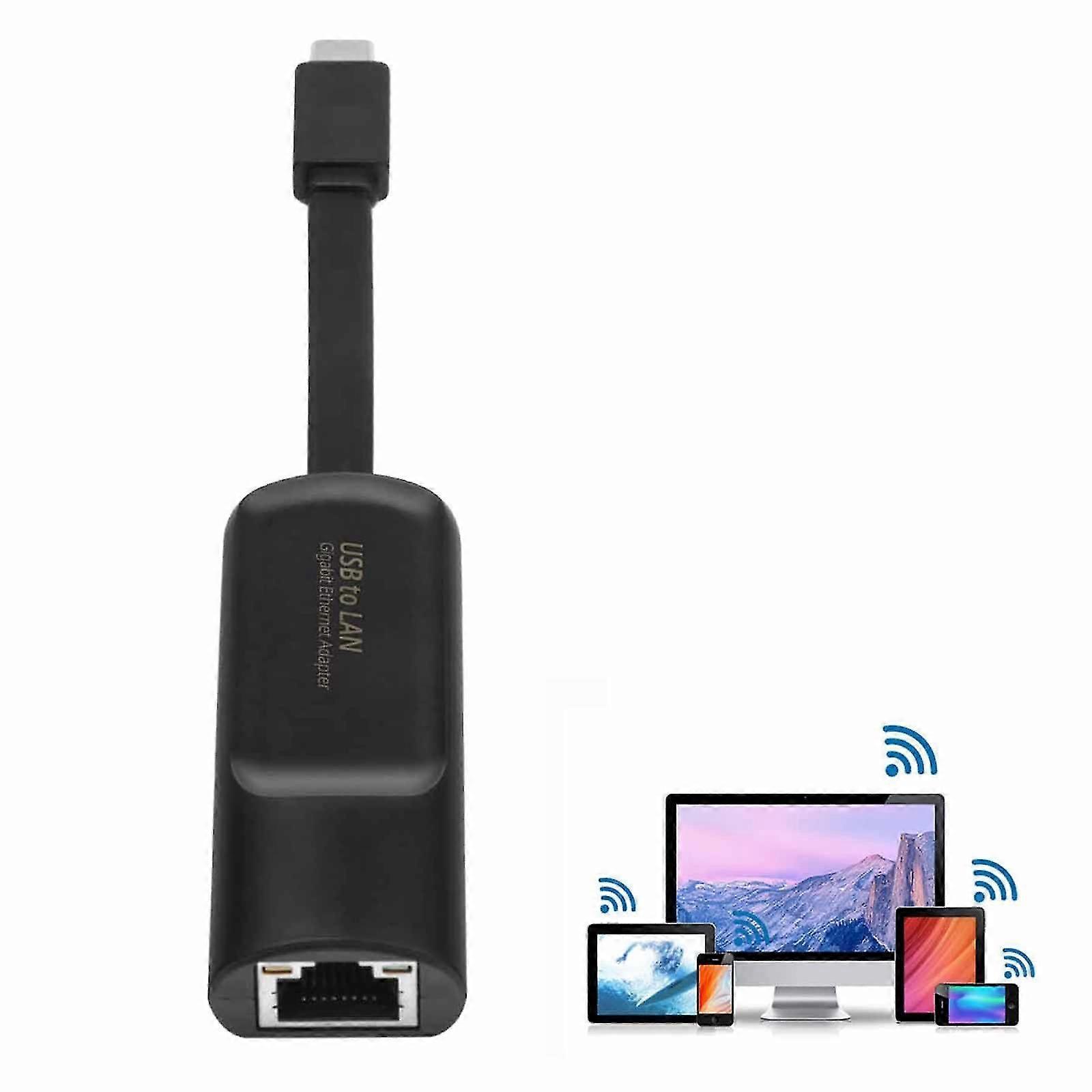 Adaptateur Wifi sans fil pour PC, port réseau de type c à Rj45, convertisseur LAN réseau 1000mbps compatible avec Windows Android