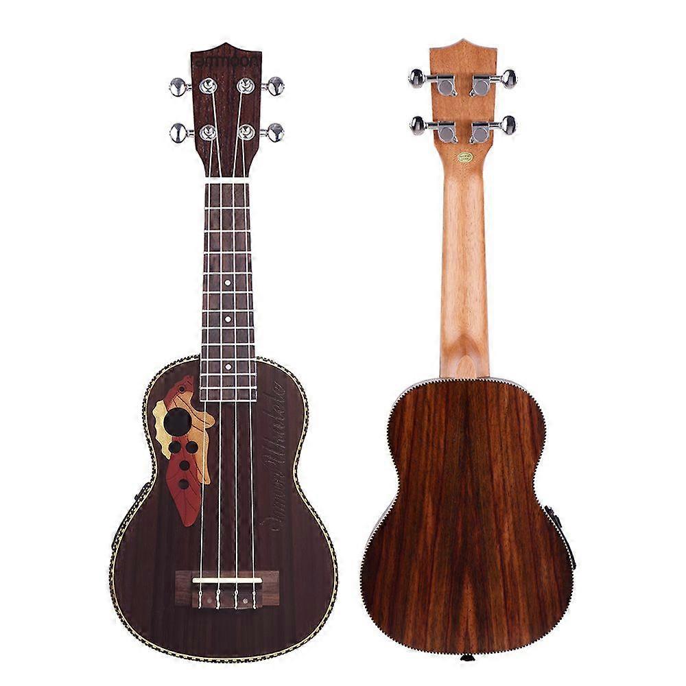 ammoon 21 polegadas Rosewood Madeira Ukulele Ukelele Uke com EQ