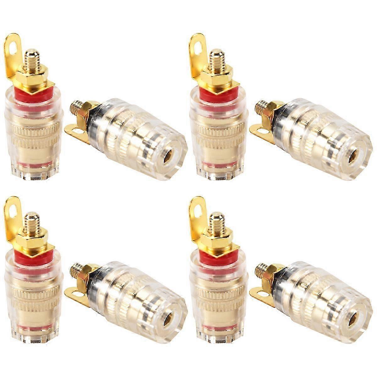 8pcs 4mm Amplifier Speaker Terminal Binding Post Banana Plug Jack