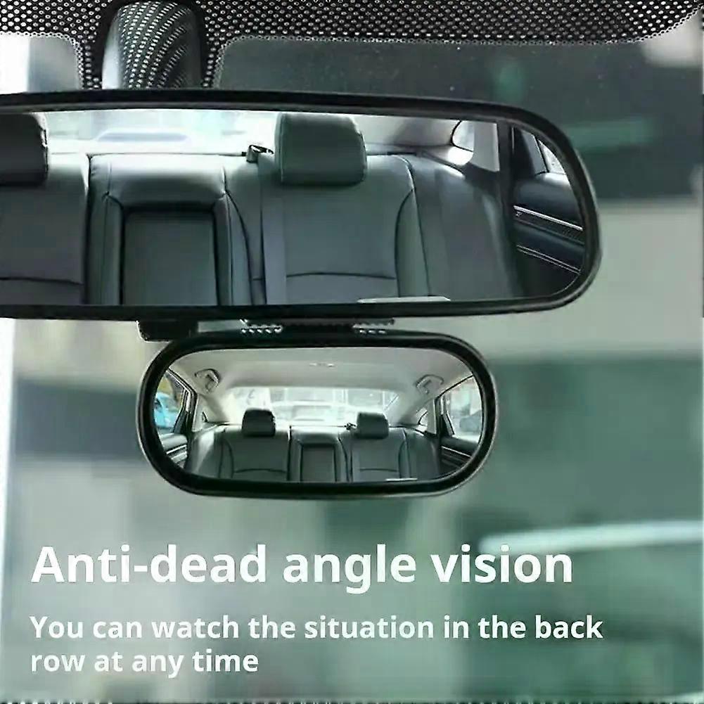 Car Rearview Mirror Wide Vision Adjustable Angle Rearview Auxiliary Mirror Universal Rectangular Blind Spot Car Mirror